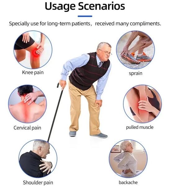 AM5047 Natural Knee Pain Relief Patches - Heating Herbal Patches for Back, Neck, Shoulder, Joints - No Side Effect (Pack of 10)