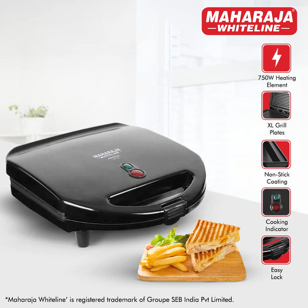 AM3643 Maharaja Whiteline Aprica 750 Watts Toast Sandwich Maker (SM-205)