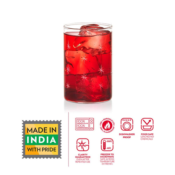 AM5169 Borosil 6 Galaxy Glasses Medium  6 pcs Set 295ml