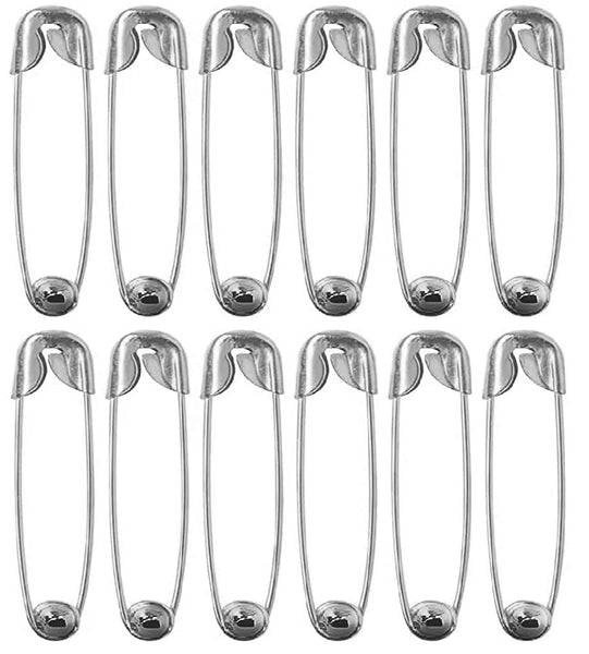 AM1036 Safety Pins Bulk for Clothes, Sewing (Silver)