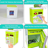 AM6018 Mini ATM Piggy Bank With Fingerprint Sensor - Musical Money Safe for Kids, Cash and Coin Savings