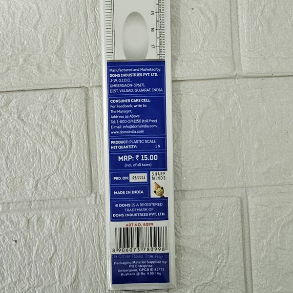 AM6073 DOMS M Tech 30cm Transparent Scale