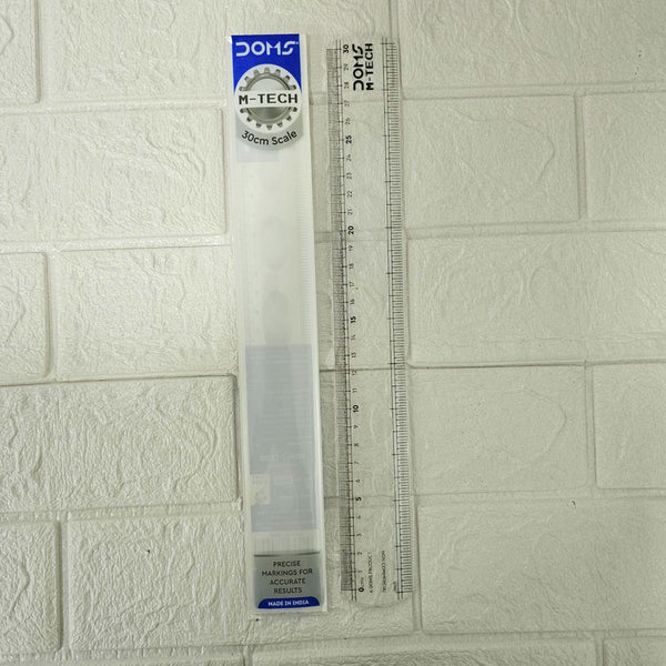 AM6073 DOMS M Tech 30cm Transparent Scale