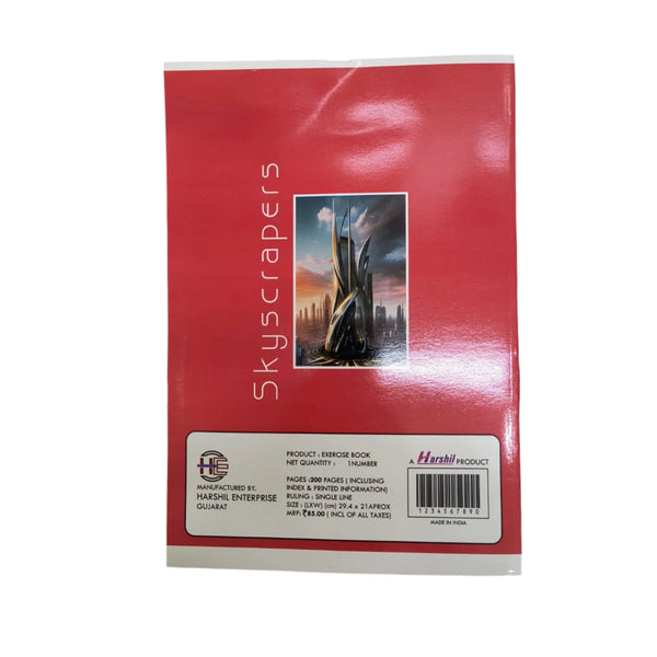 AM5495 HRS Futuristic Skyscraper Series Notebook A4 Book 200 Pages 1pc
