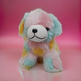 AM3480 Lot Ganti Rainbow Soft Dog Toy 9inch