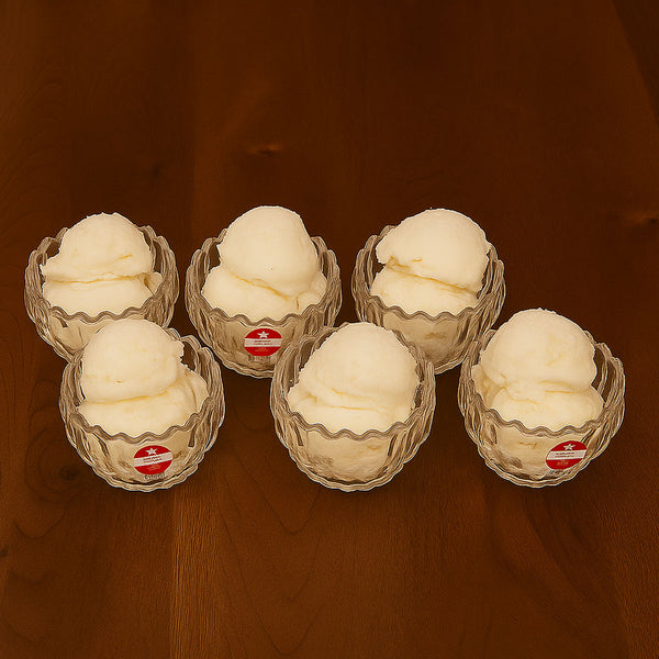 AM5964 Crystal Glass Ice Cream and Dessert Bowl - Set of 6 Pcs 150 ml