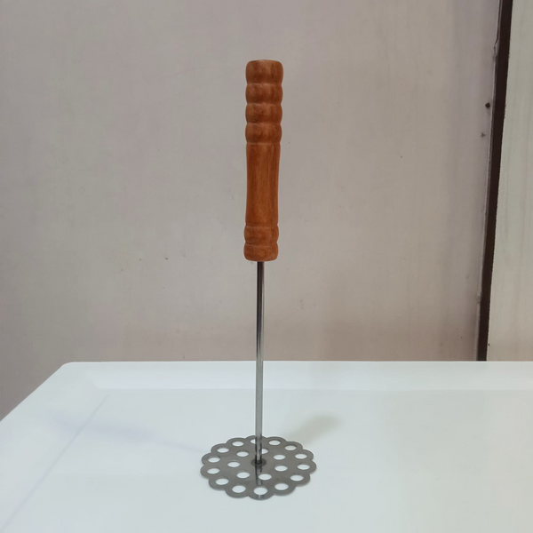 AM5664 Stainless Steel Potato Masher With Wooden Handle