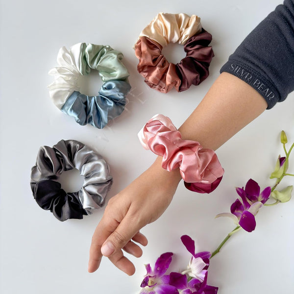 AM1027 Luxury Satin Scrunchies for Women & Girls