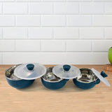 11540 Apex Microwave-Safe Serving Bowl 3 Pcs Set (700ml, 1000ml, 1400ml)
