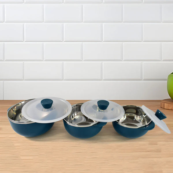 11540 Apex Microwave-Safe Serving Bowl 3 Pcs Set (700ml, 1000ml, 1400ml)