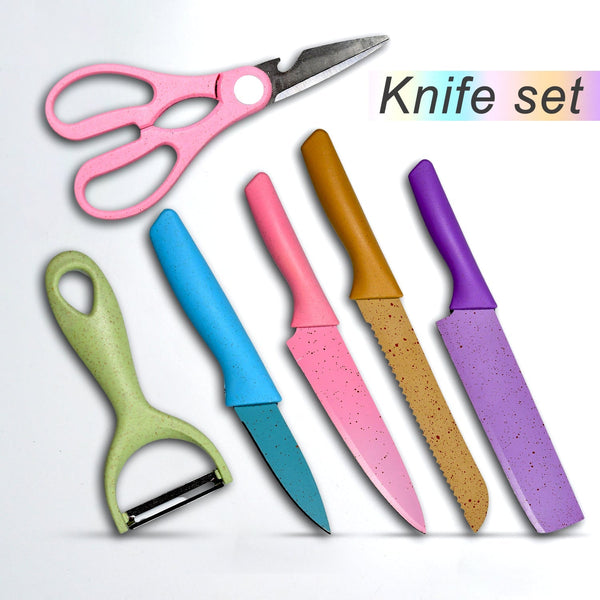 2948 Corrugated 6Pc Kitchen Knife Set Professional Box Knife Set 6 Piece Forged Kitchen Knives with Box.