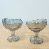 AM5996 Elegant Glass Ice Cream & Dessert Bowl 2 Pcs (SMIC-632-L2G & SMIC-632-L2B)