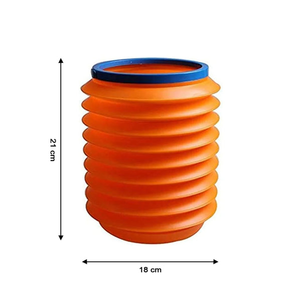 0237R  Foldable Storage Bucket, Water Container & Dustbin Multiuse Bucket For Home, Car & Kitchen Use Bucket