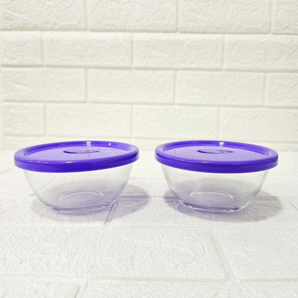Di0021 Yera Polo Glass Bowls with Lid – 2 Pcs