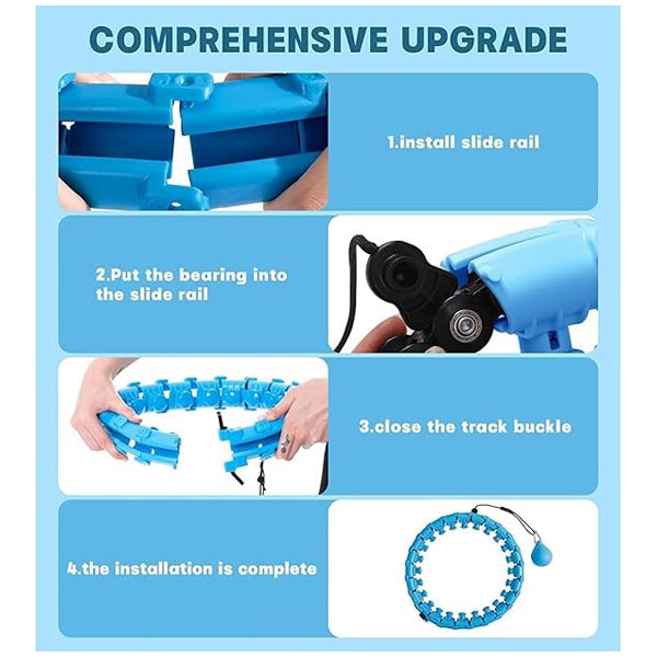 AM5411 Smart Hula Hoop, Smart Weighted Hula Hoop for Adults Weight Loss Women to Slim Waist