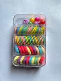 AM1003 1 Box, Cute Colorful Hair Tie Hair Accessories for Baby Girls & Little Girls