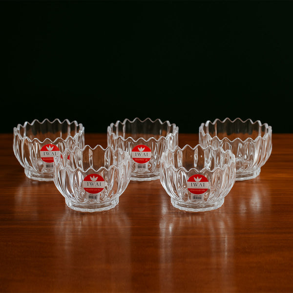 AM5964 Crystal Glass Ice Cream and Dessert Bowl - Set of 6 Pcs 150 ml