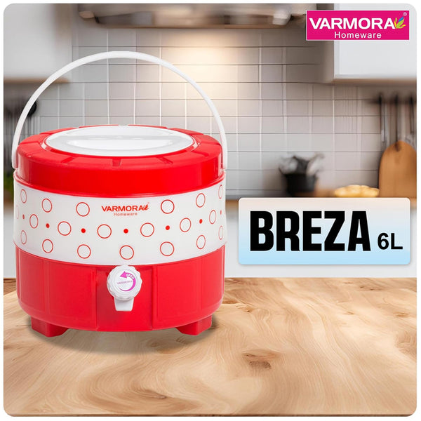 AM5386 Varmora Breza Printed Plastic Insulated Water Jug - 6 Liters