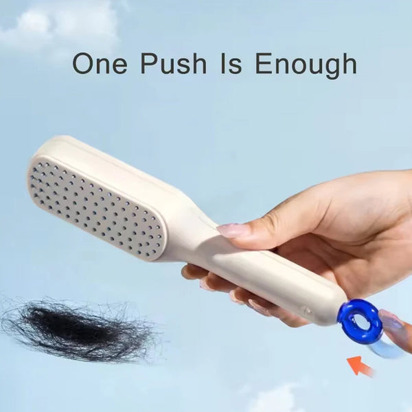 13069 Self-Cleaning Hairbrush, Massage Comb (1 Pc / With Box), Hair accessories