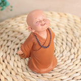 AM5364 Little Monk Sculpture Hand-carved Buddha Standing statue -Pack of 1 pcs ( Multidesign)