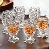AM5973 Fishtail Shape Heavy Base Shot Glasses –  Set of 6 - 40ml Each