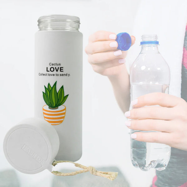 13936 Outdoor sport Glass water bottle leakproof (450 ML)