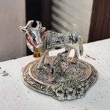 AM5589 Cow with Calf Silver Plated Big
