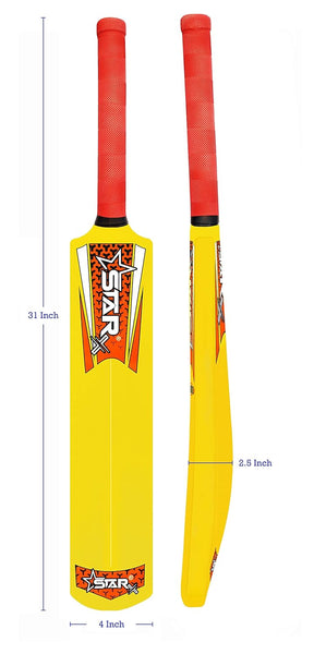 AM0415 LION Plastic Cricket Bat Heavy Duty First Grade HD Plastic Cricket Bat PVC 6 No. PVC