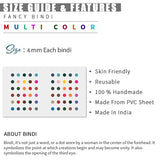 AM1001 Fancy Plain Classic Round Bindi for Women & Girls (MultiColor)