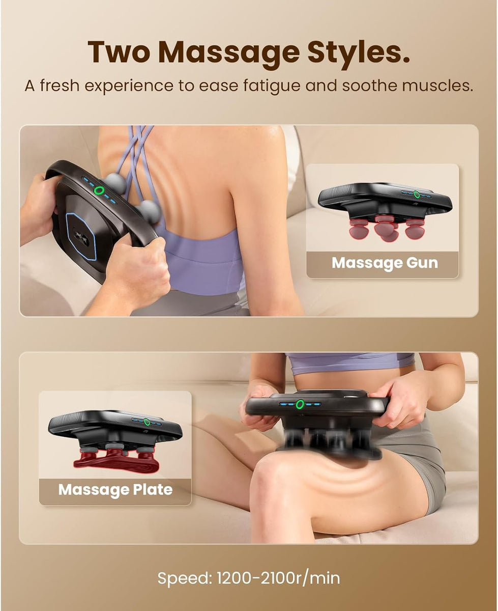 4 Speed Massage Gun 4 Heads Muscle Massage Chargeable Handheld Deep Tissue main image 1