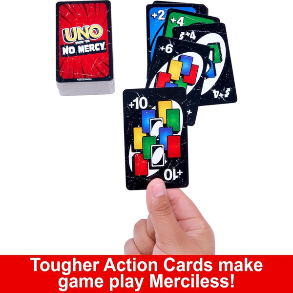 3116 UNO Show 'Em No Mercy Card Game | Ruthless & Unapologetic Fun for Adults, Kids & Family Night - Ideal for Parties, Game Nights & Travel