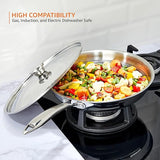 AM3917 PNB TRIPLY WOK WITH GLASS LID 28CM