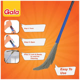 AM2494 Gala No Dust Broom 2 in 1 with Extendable Long Handle broom stick 1 Piece