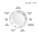 AM3963 La Opala, Novo Collection, Opal Glass Dinner Set 23 pcs