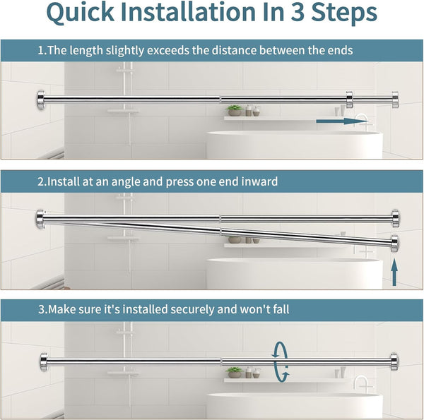 3686  Extendable Shower Curtain Rod