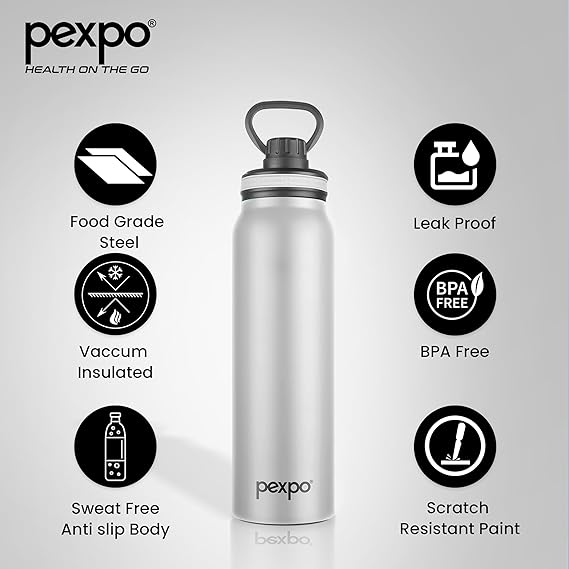 AM2795 Pexpo Austin Thermo SS Water Bottle Vaccum Insulated 1000