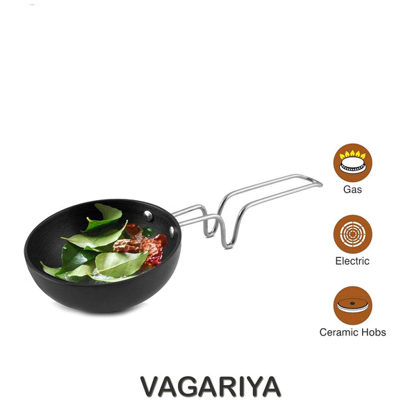 AM3581 SS Tadka Pan Gas StoveTop Compatible For Kitchen Size 10cm