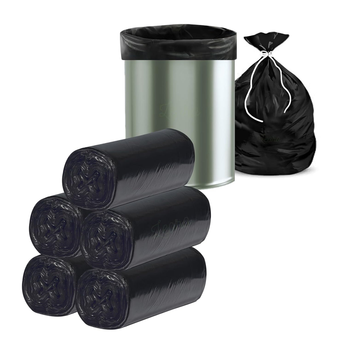 Plastic Seagull Proof Rubbish Bags 3200 Black Garbage Bag Small