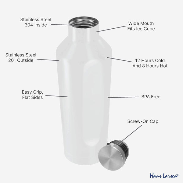 3705 Water Bottle Vacuum Insulated ,BPA Free Water Bottles for Office, Gym, Sports-600ml