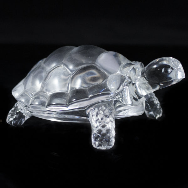 AM5388 Crystal Transparent Glass Tortoise Showpiece (Crystal - White)