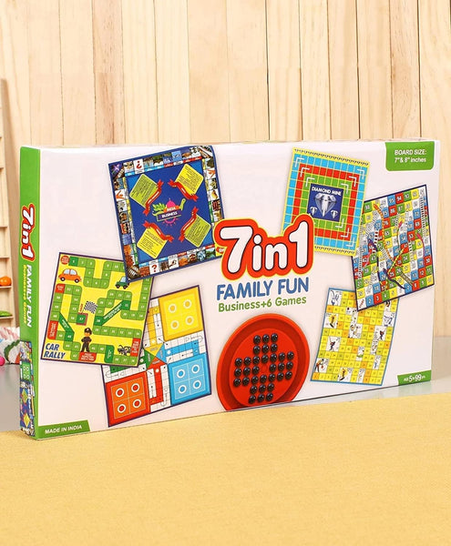 AM0411 7 in 1 Board Game for Family Party & Fun Games Board Accessories Board Game 7 & 8inch