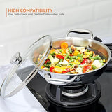 AM3923 PNB Kitchenmate Triply Karahi With Glass Lid 22cm
