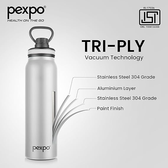 AM2795 Pexpo Austin Thermo SS Water Bottle Vaccum Insulated 1000