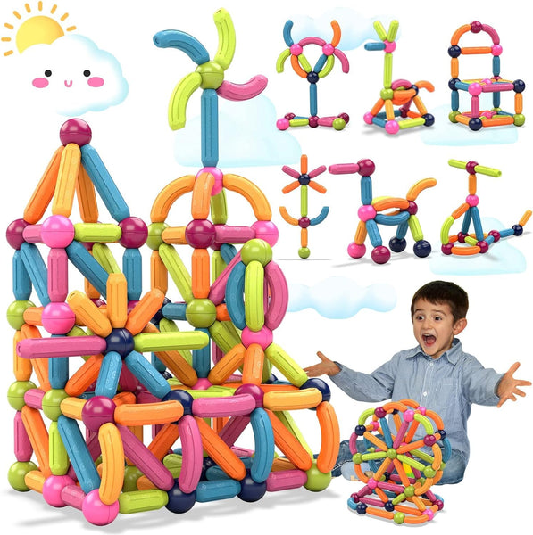 AM0416 Magnetic Sticks Building Blocks 40 Pieces for Kids Age 3+ - Creative and Educational Construction Toy