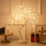 9391 108 LED BIRCH TREE LIGHTS ARTIFICIAL TABLETOP FAIRY TREE LAMP EIGHT LIGHTING MODES USB OR BATTERY OPERATED WITH TIMER DECOR FOR BEDROOM LIVING ROOM WEDDING CHRISTMAS EASTER
