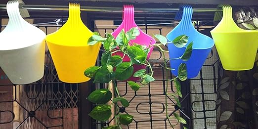 AM0852 Victor Hook Pot Planters for Home Décor Suitable for Balcony Railing Planter