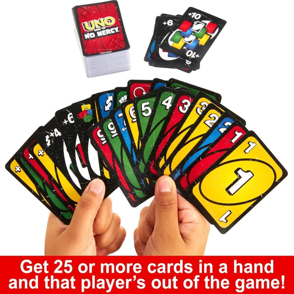 3116 UNO Show 'Em No Mercy Card Game | Ruthless & Unapologetic Fun for Adults, Kids & Family Night - Ideal for Parties, Game Nights & Travel
