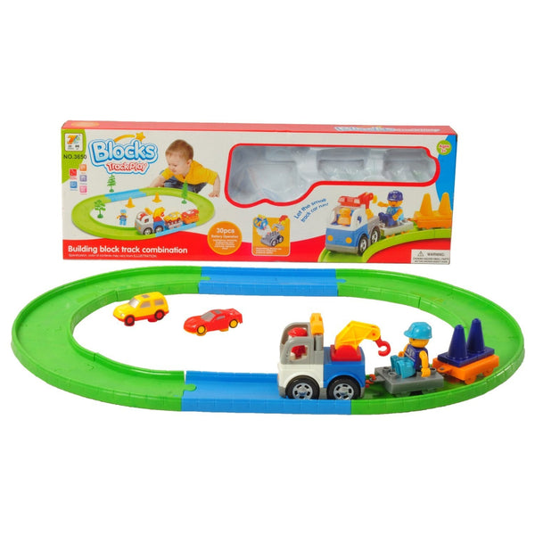 AM5586 Block Train Track Set - Pack of 30 Pcs