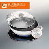 AM3923 PNB Kitchenmate Triply Karahi With Glass Lid 22cm
