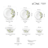 AM3964 La Opala, Novo Collection, Opal Glass Dinner Set 35 pcs